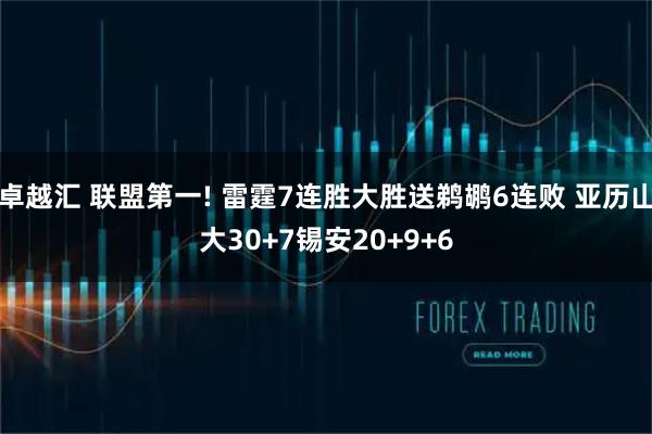 卓越汇 联盟第一! 雷霆7连胜大胜送鹈鹕6连败 亚历山大30+7锡安20+9+6