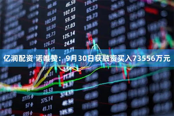 亿润配资 诺唯赞：9月30日获融资买入73556万元